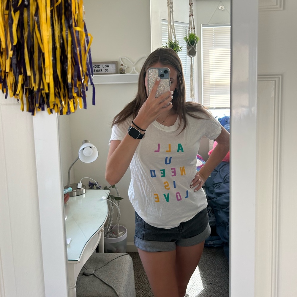 LA Hearts “All U Need Is Love” White Tee